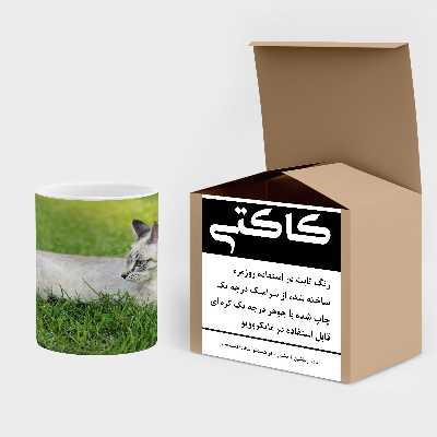 ماگ کاکتی طرح گربه مدل mgs17434