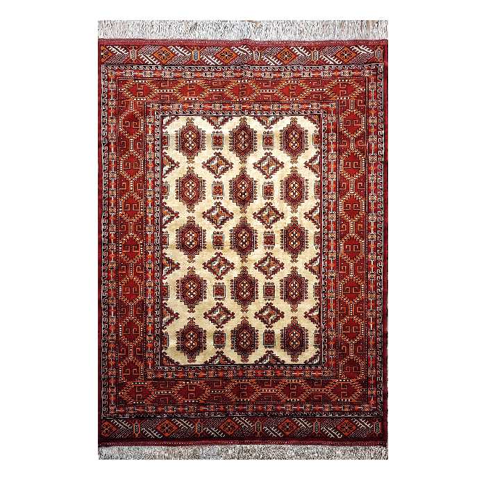 فرش دستباف دو و نیم متری طرح خشتی مدل AA