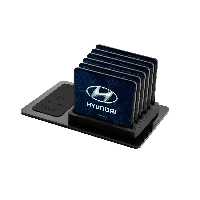 زیر لیوانی ماهوت مدل Hyundai-Logo بسته 6 عددی