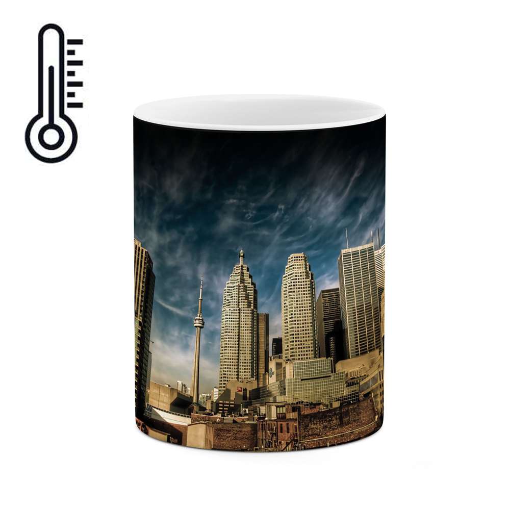 ماگ حرارتی طرح اسمان خراش مدل mgh00374