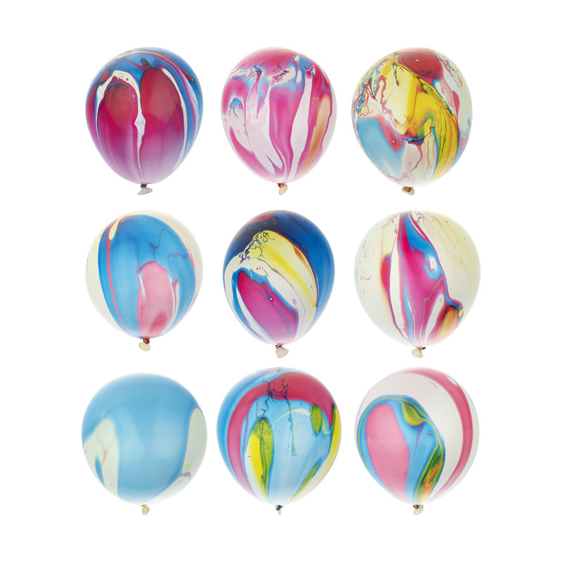 بادکنک طرح آبرنگی مدل 002 بسته 9 عددی