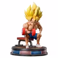فیگور دراگون بال Dragon Ball سوپر سایان گوکو Super Saiyan Goku دمبل به دست