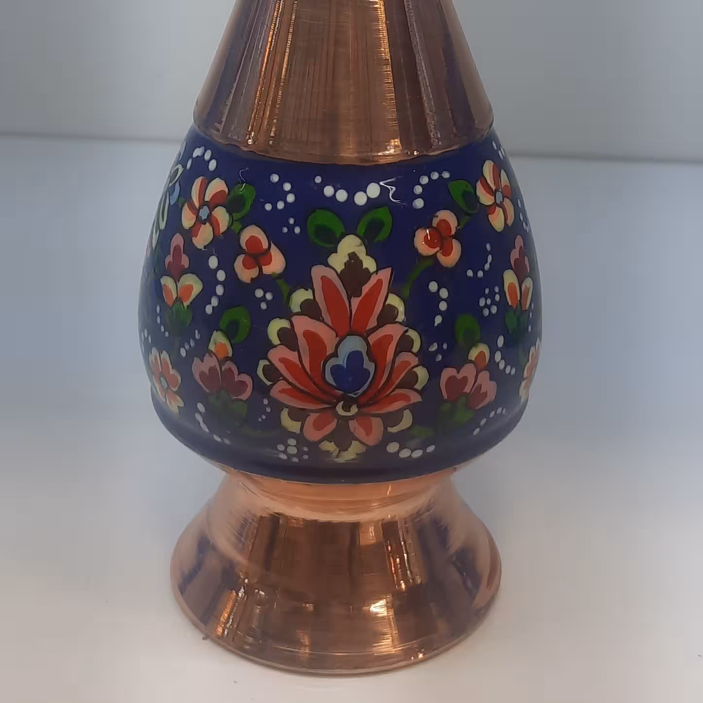 گلدان مس و پرداز 16 سانتی