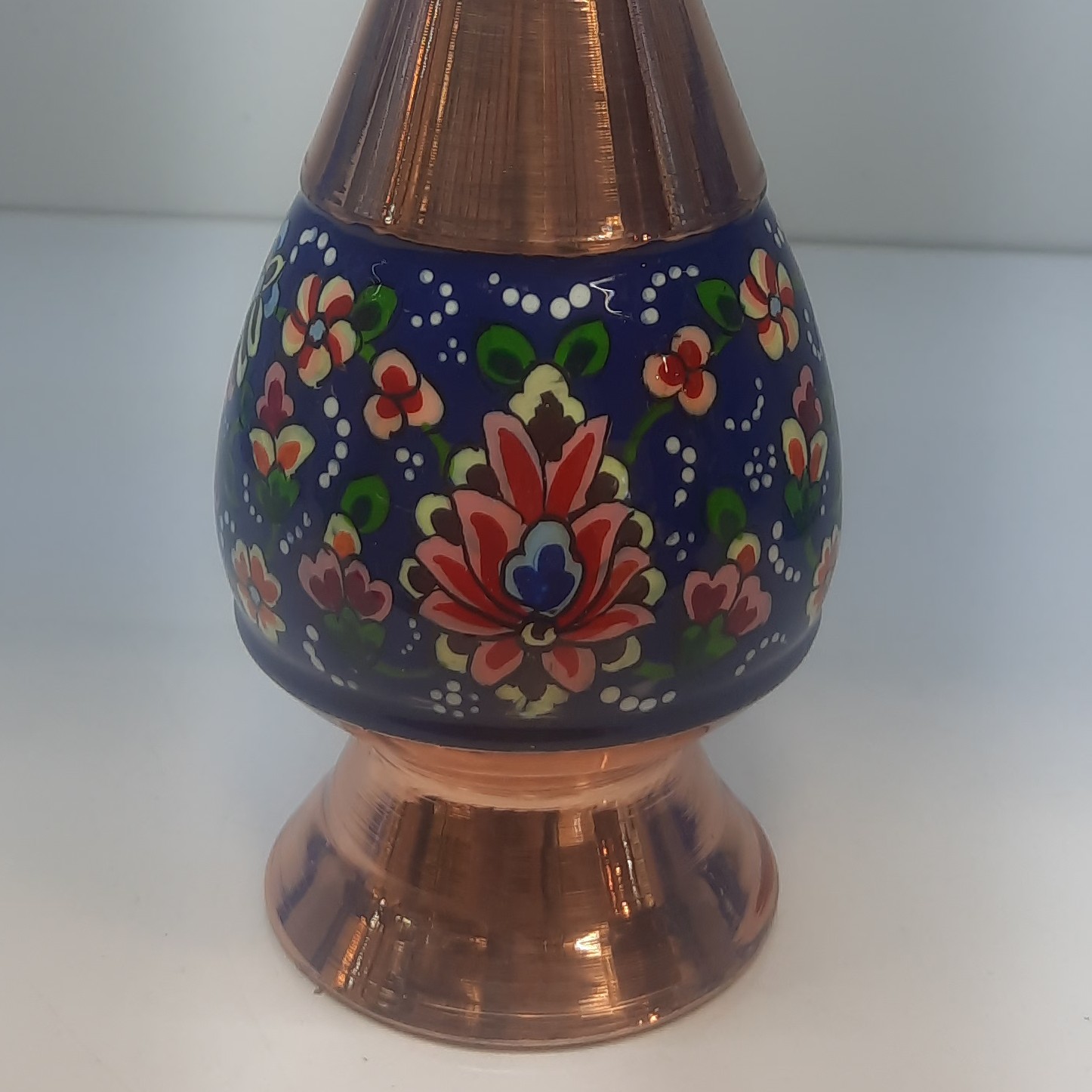 گلدان مس و پرداز 16 سانتی