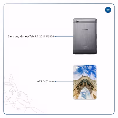 برچسب پوششی ماهوت مدل AZADI-Tower مناسب برای تبلت سامسونگ Galaxy Tab 7.7 2011 P6800