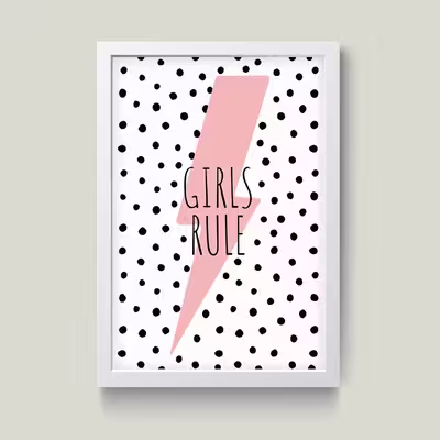 تابلو مدل مینیمال Girl Rule کدm2407-w