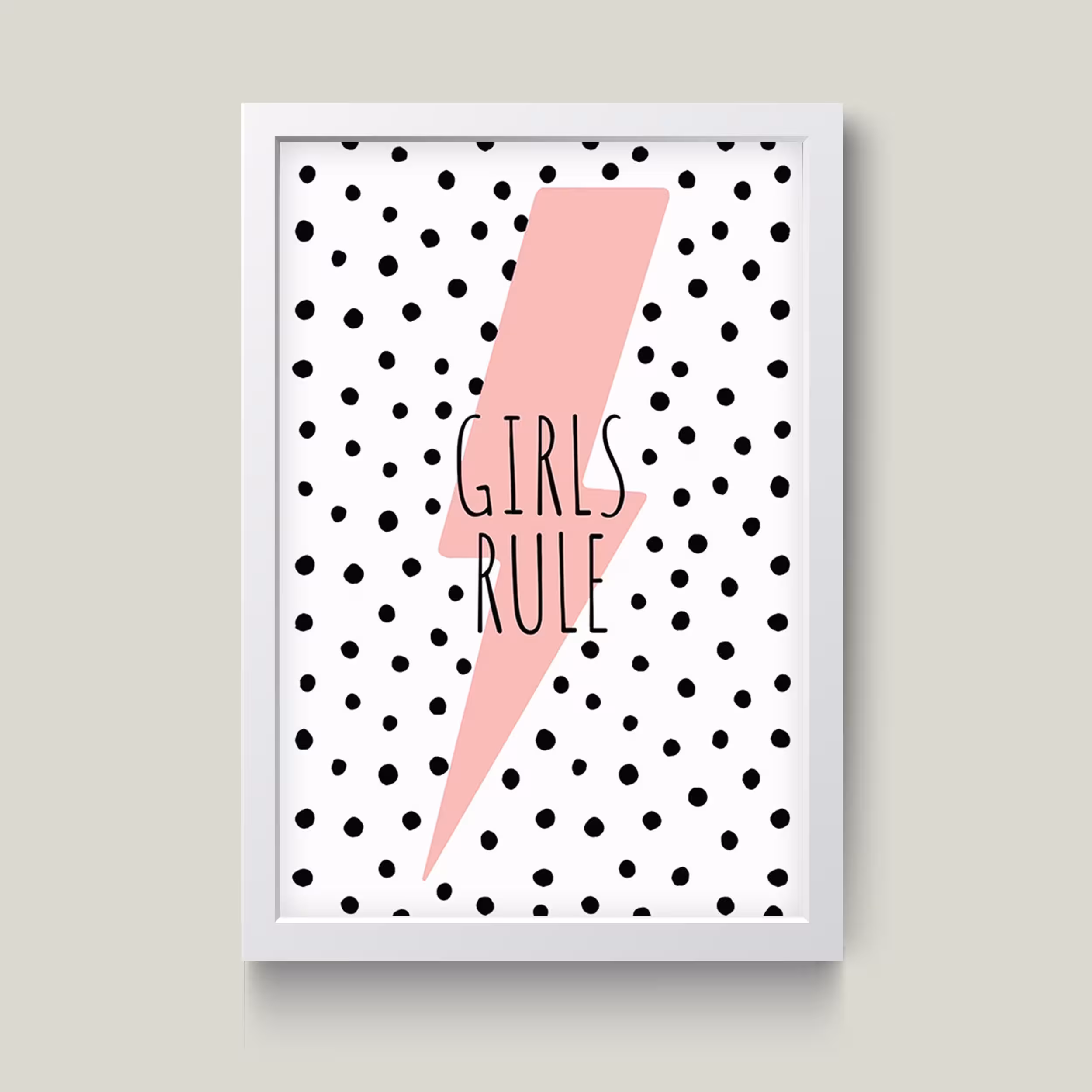 تابلو مدل مینیمال Girl Rule کدm2407-w