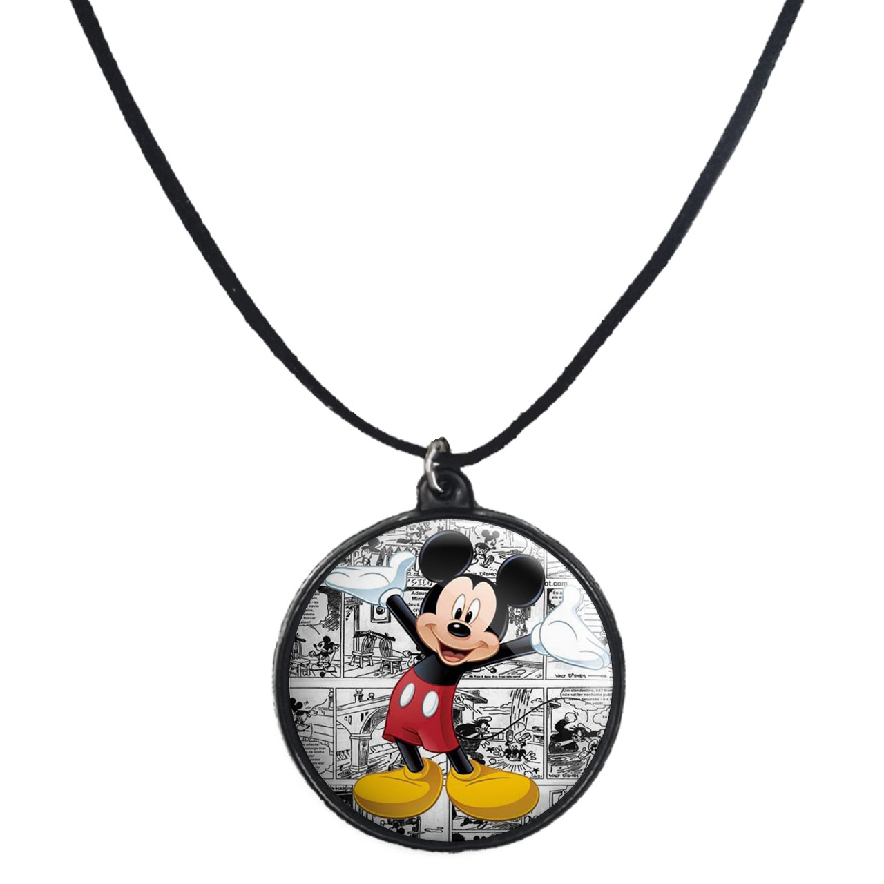 گردنبند پرمانه طرح میکی موس کد pmb.12939مدل دو طرفه
