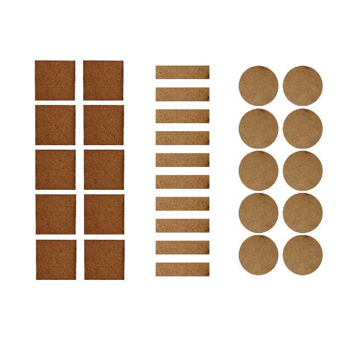 قطعه ساختنی مدل threePattern3 چوب خام مجموعه 30 عددی