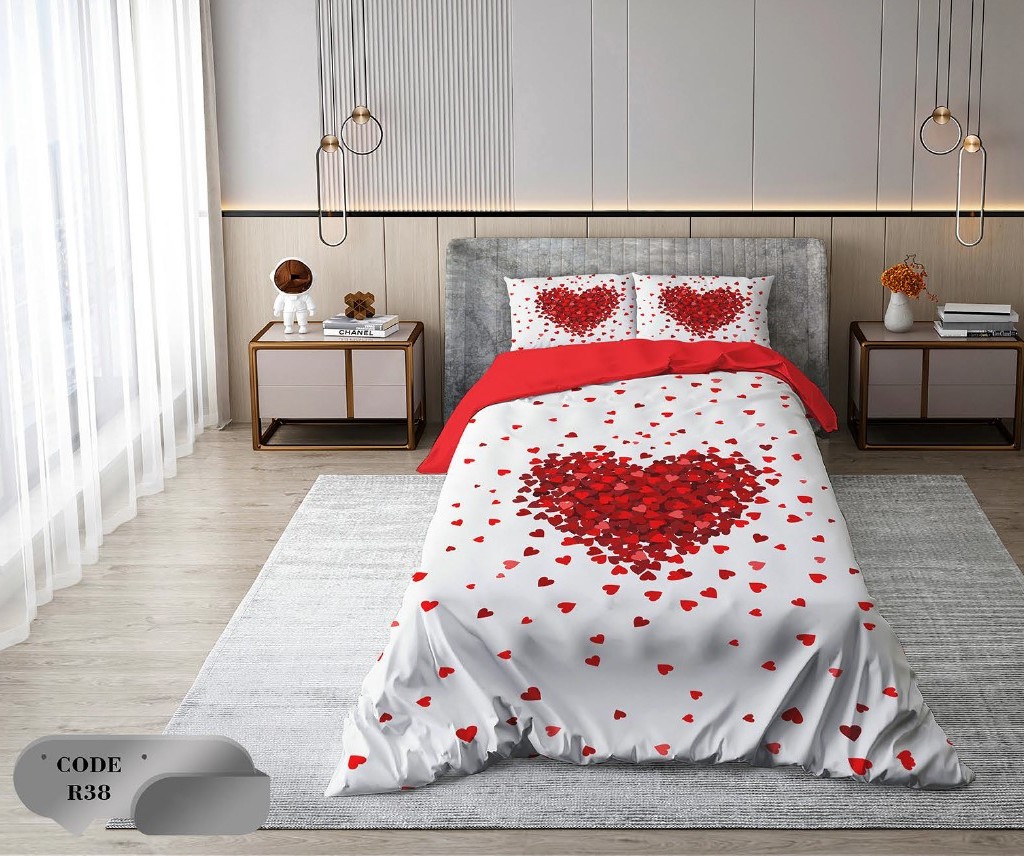 سرویس روتختی 1 نفره 4 تکه ابعاد 1.65 ×2.35 کشدار ضد حساسیت و عرق کد R38 | ست خواب و ست روتختی
