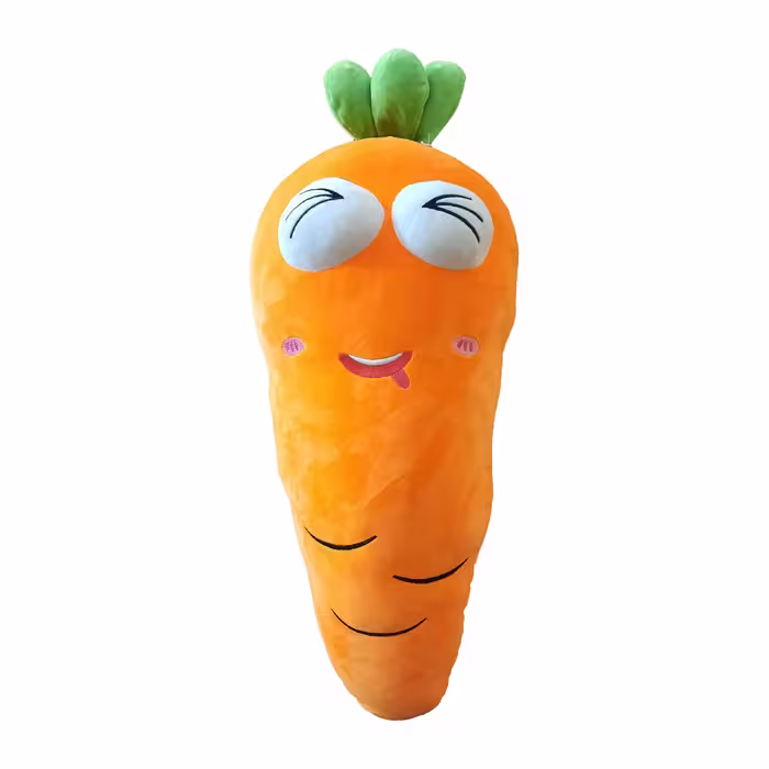 عروسک طرح هویج مدل vegetables family کد 110 ارتفاع 72 سانتی متر