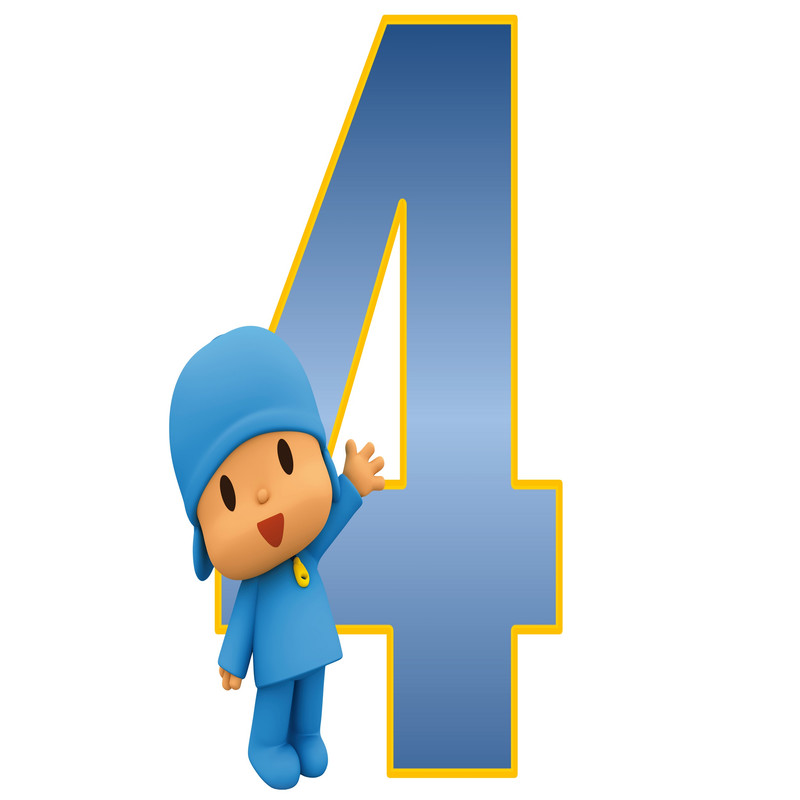 استند رومیزی تولد طرح عدد 4 مدل پوکویو کد 01