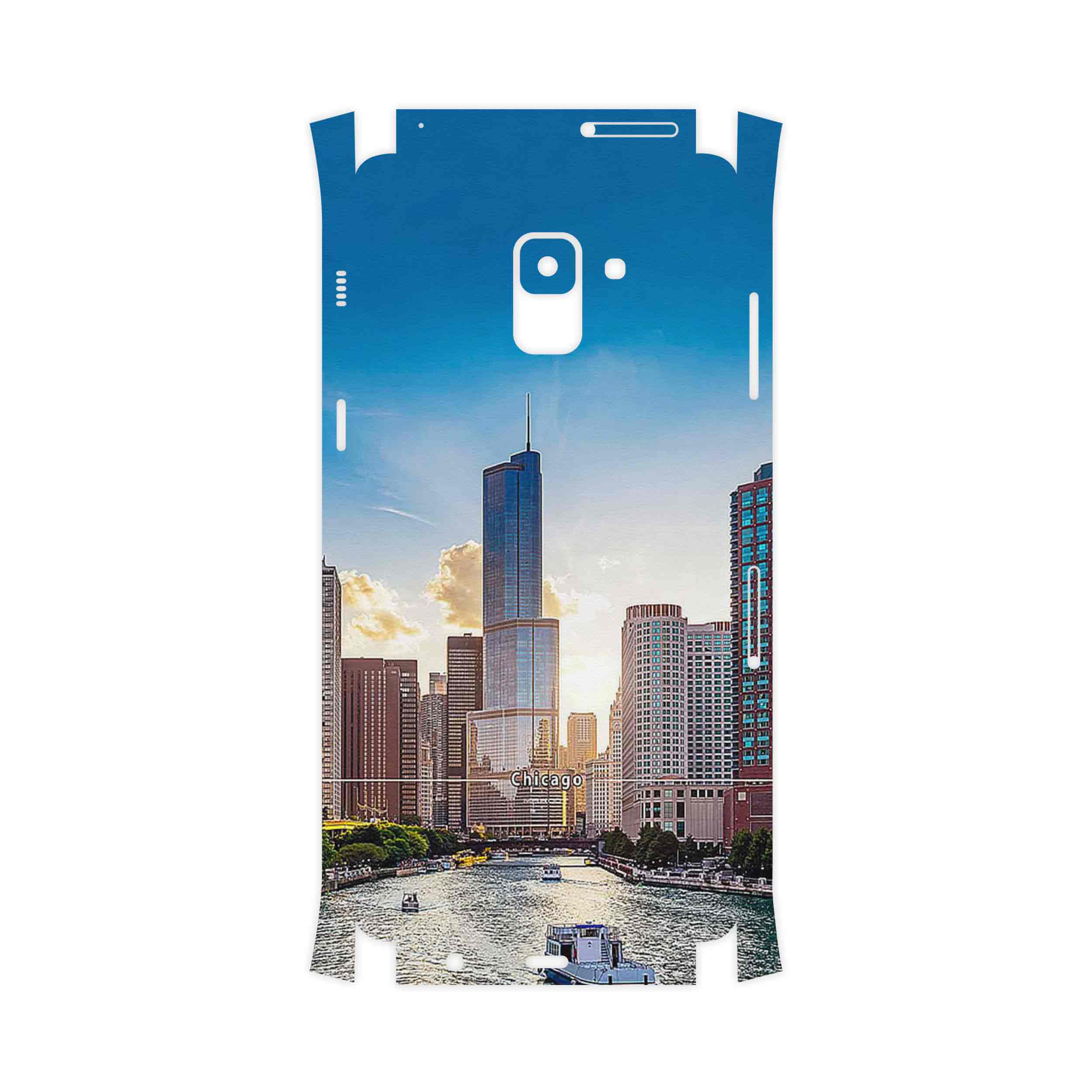 برچسب پوششی ماهوت مدل City of Chicago-FullSkin مناسب برای گوشی موبایل سامسونگ Galaxy A8 Plus 2018