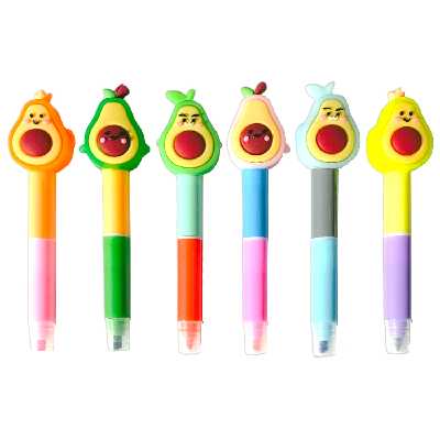 ماژیک علامت گذار طرح آواکادوو پاستلس بسته 6 عددی