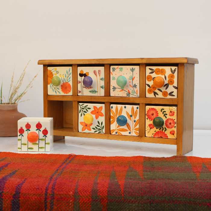 ست جای ادویه 8 پارچه مدل کشویی