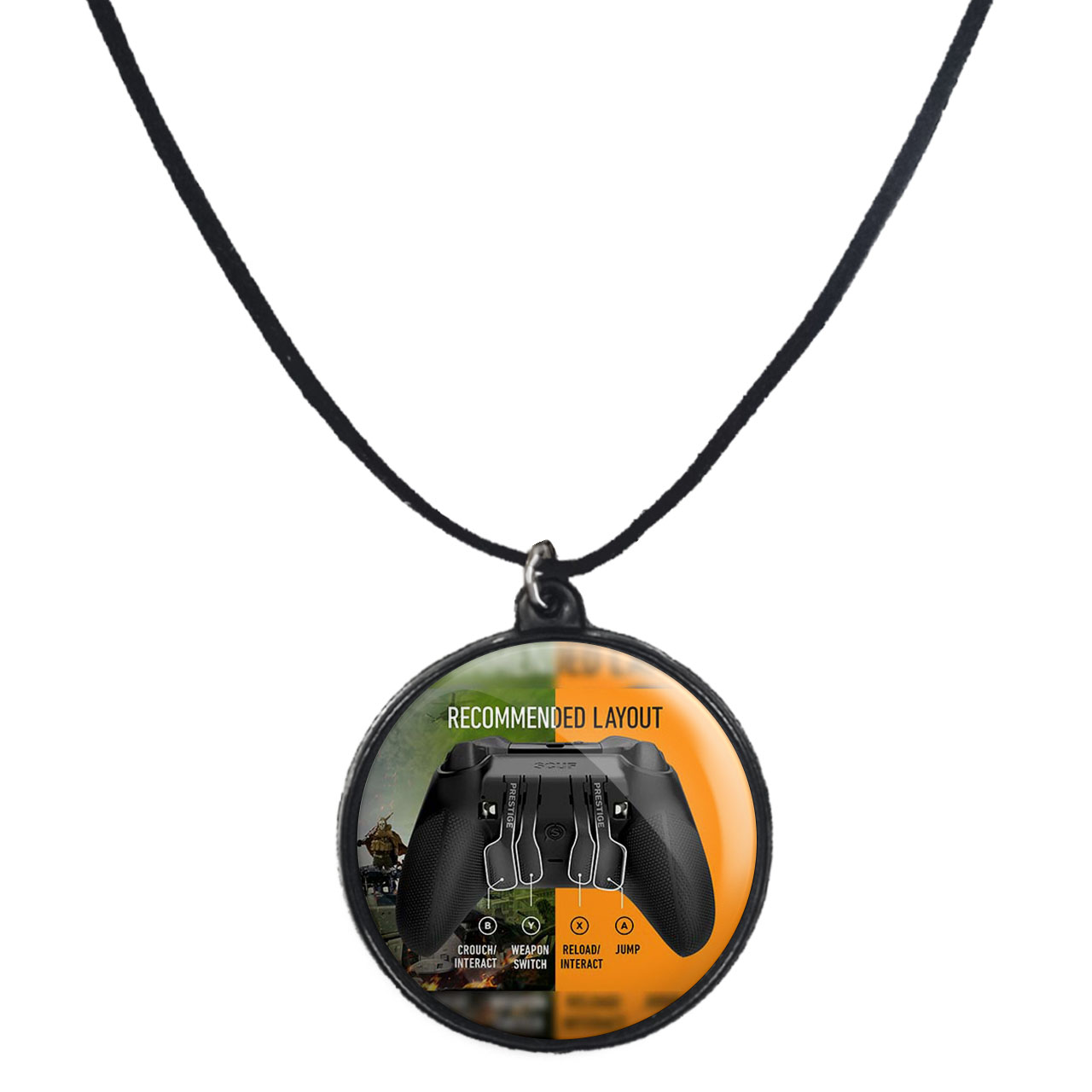 گردنبند پرمانه طرح call of duty کد pmb.1643 مدل دو طرفه