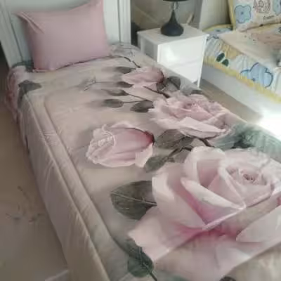 ست روتختی یک نفره طرح گل سه بعدی برند ایپک