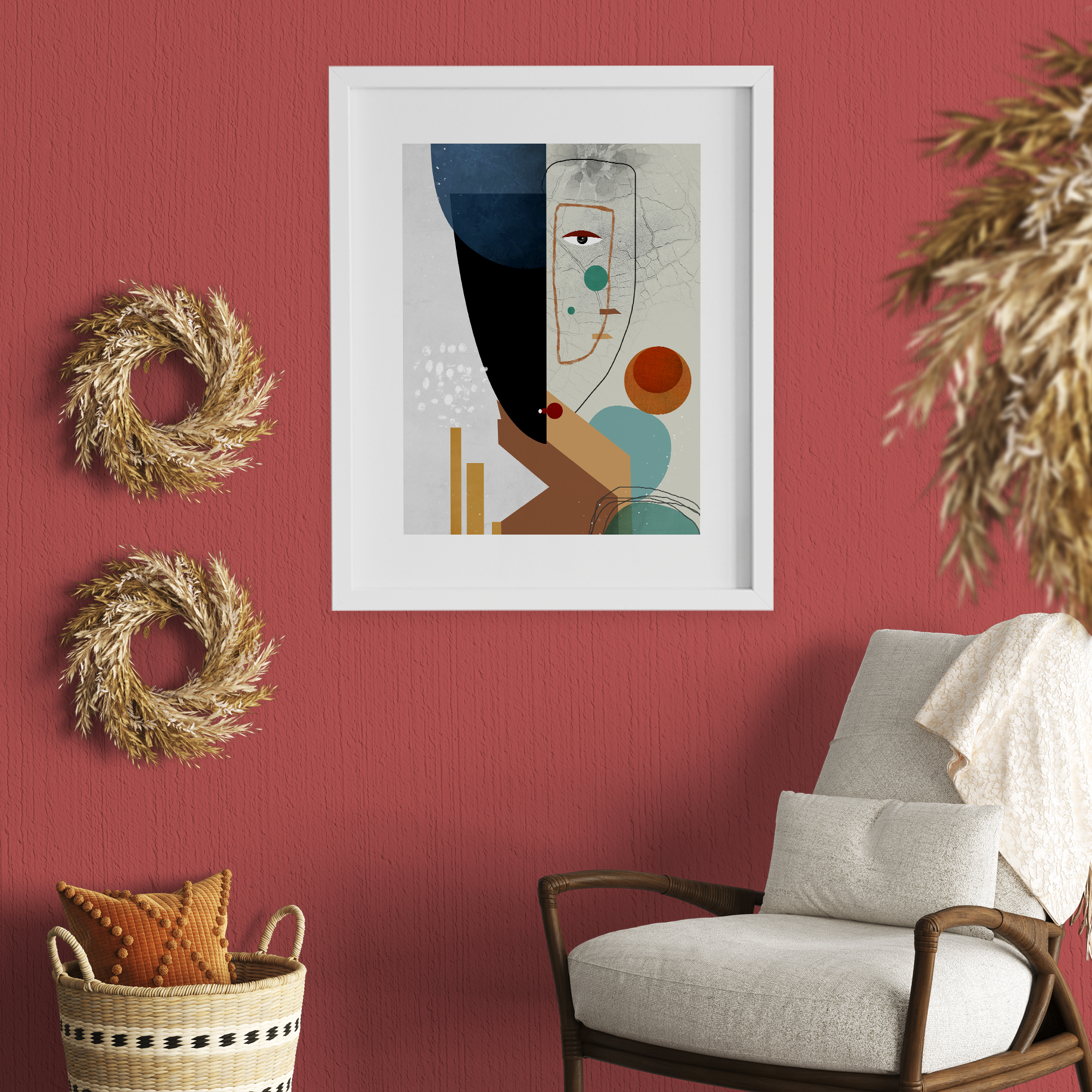 تابلو مدل کوبیسم طرح چهره کد 994