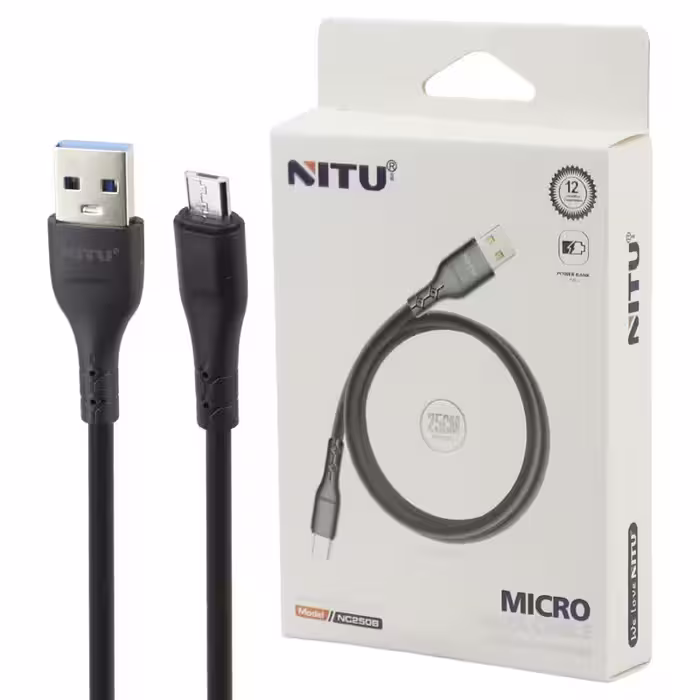 کابل کوتاه میکرو یو اس بی فست شارژ Nitu NC250 25cm
