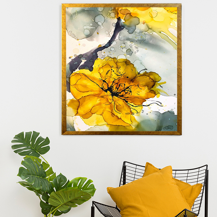 تابلو مدل انتزاعی گل TC34T