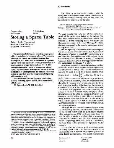 خرید و دانلود نسخه کامل کتاب Storing a Sparse Table