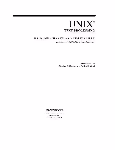 خرید و دانلود نسخه کامل کتاب UNIX Text Processing