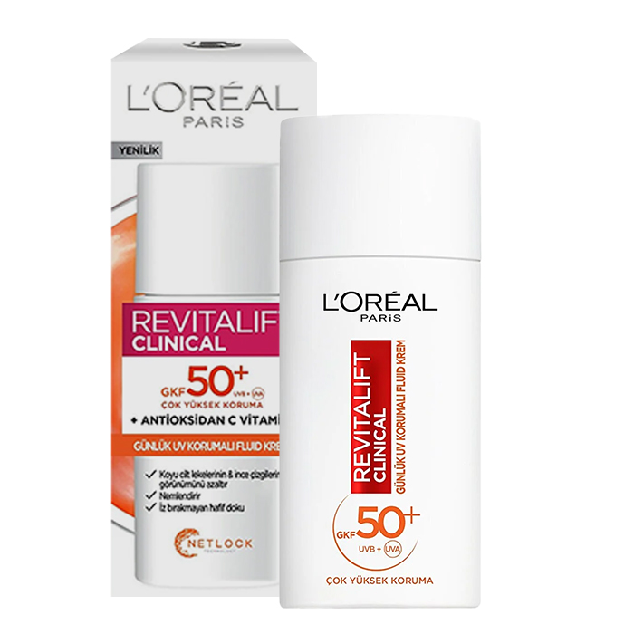 کرم فلوئید ضد آفتاب و ضد لک لورآل با +SPF50 بی رنگ 50 میلی لیتر