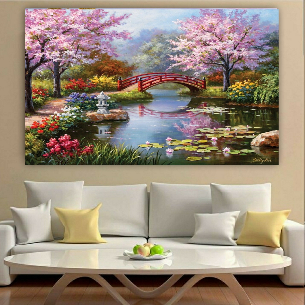 تابلو بوم طرح طبیعت شکوفه بهاری مدل SDB3021