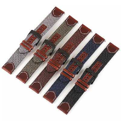 بند مدل FabricLeather مناسب برای ساعت هوشمند سامسونگ Galaxy Watch Active / Active 2 40mm / Active 2 44mm