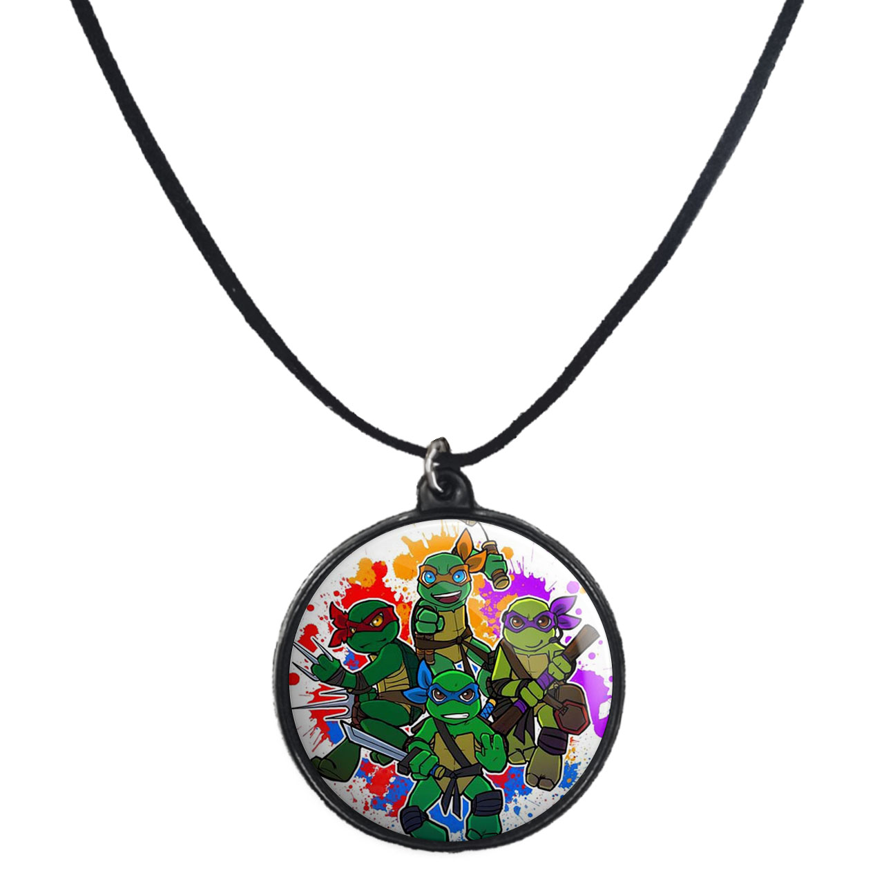 گردنبند پرمانه طرح لاکپشت‌های نینجا کد pmb.9955 مدل دو طرفه