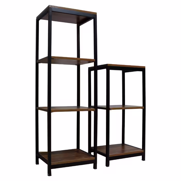 کتابخانه مدل چوبی فلزی IKE432 مجموعه 2 عددی