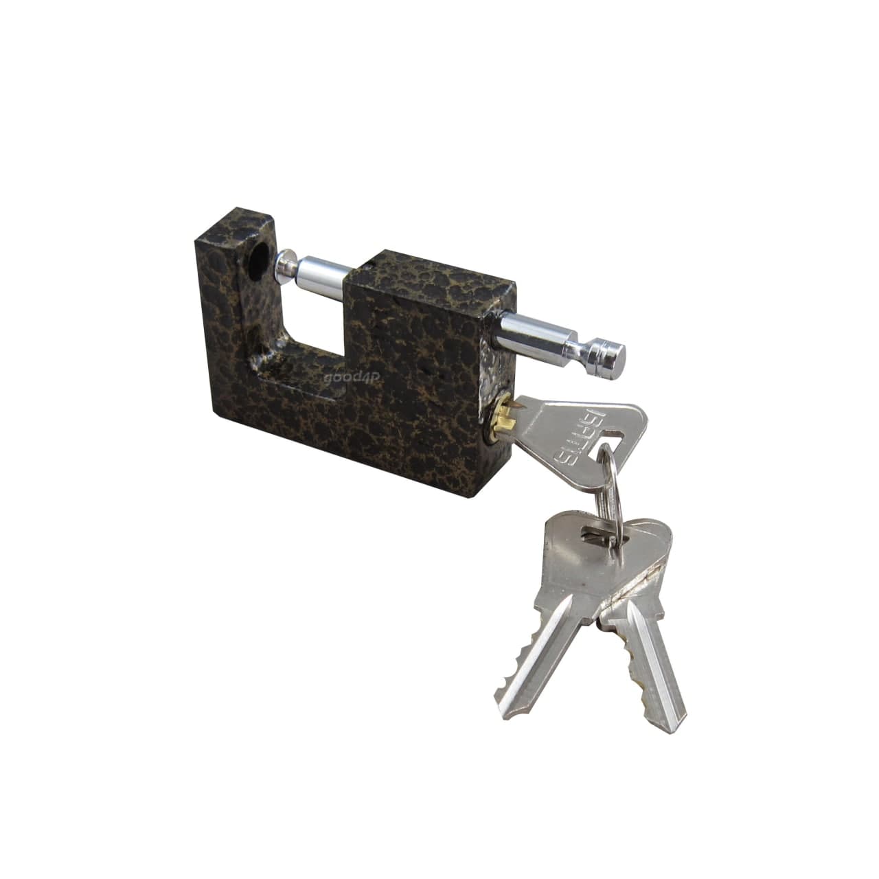 قفل کتابی 60 یک تکه چکشی 3 کلید معمولی برنجی  ISATIS  ایساتیس