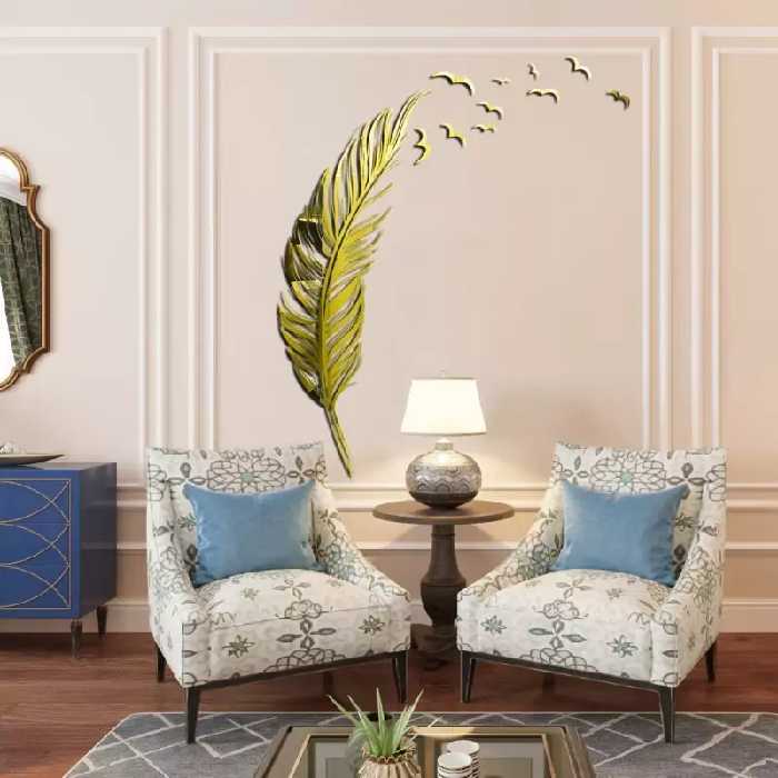 آینه پدیده پلاس مدل پر و پرنده ها سایزیک مترو نیم