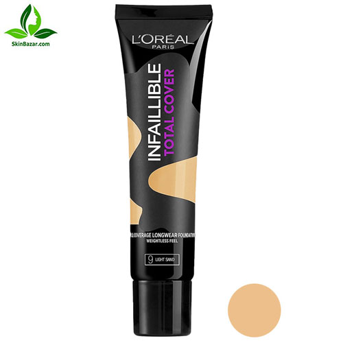 کرم پودر لورآل مدل Total Cover شماره 9 حجم 35 میلی لیتر کد 506