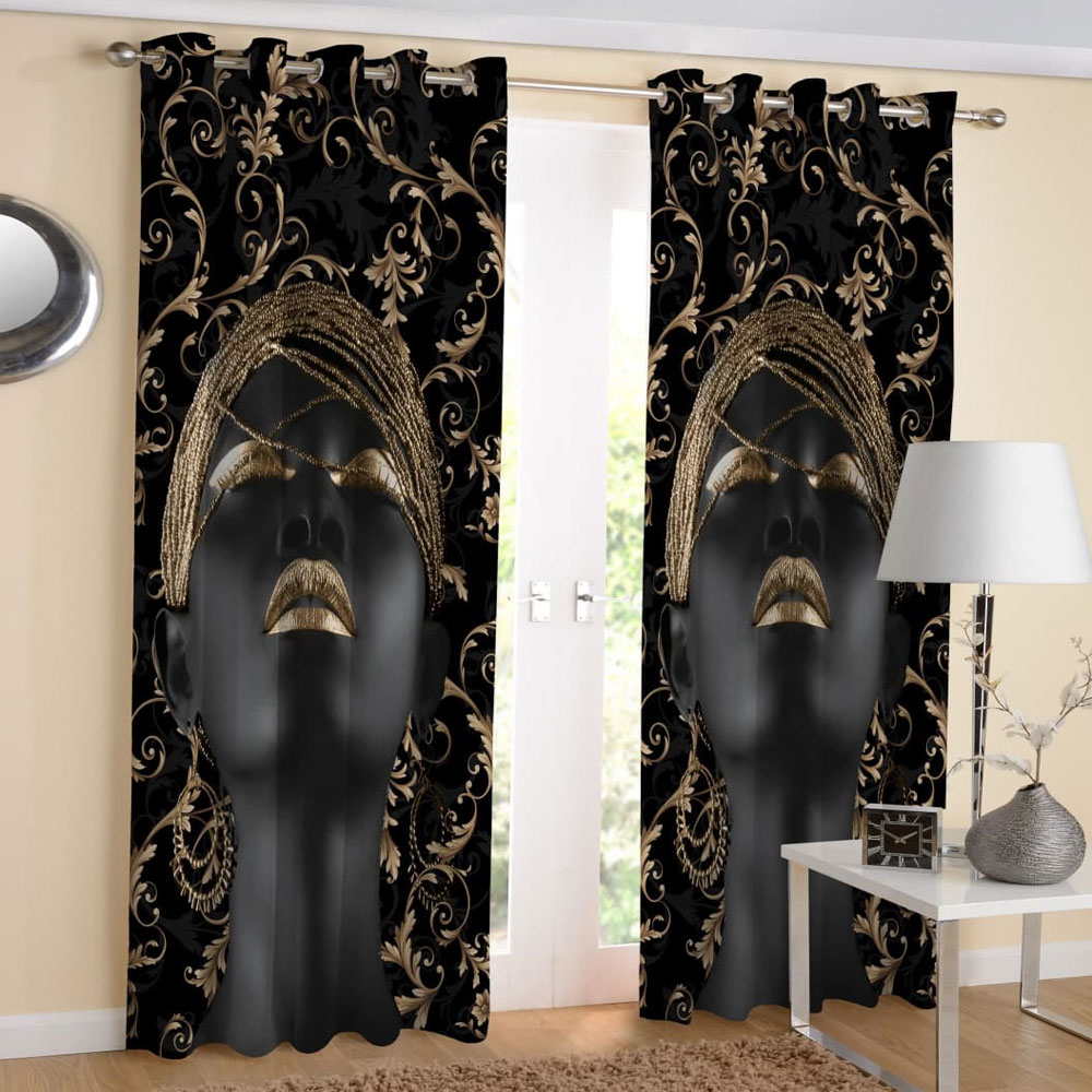 پرده طرح رخ کد 4498 سایز 280x140 سانتی متر