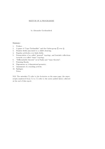 خرید و دانلود نسخه کامل کتاب Sketch of a programme