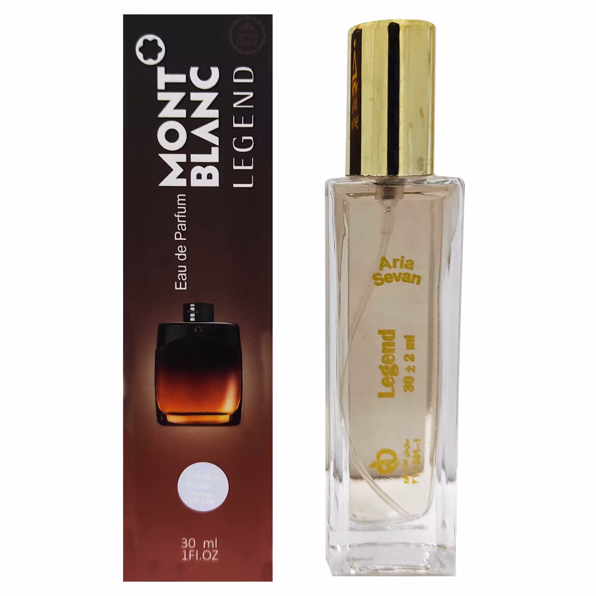 عطر جیبی مردانه آریاسون مدل Mont Blanc Legend حجم 30 میلی لیتر