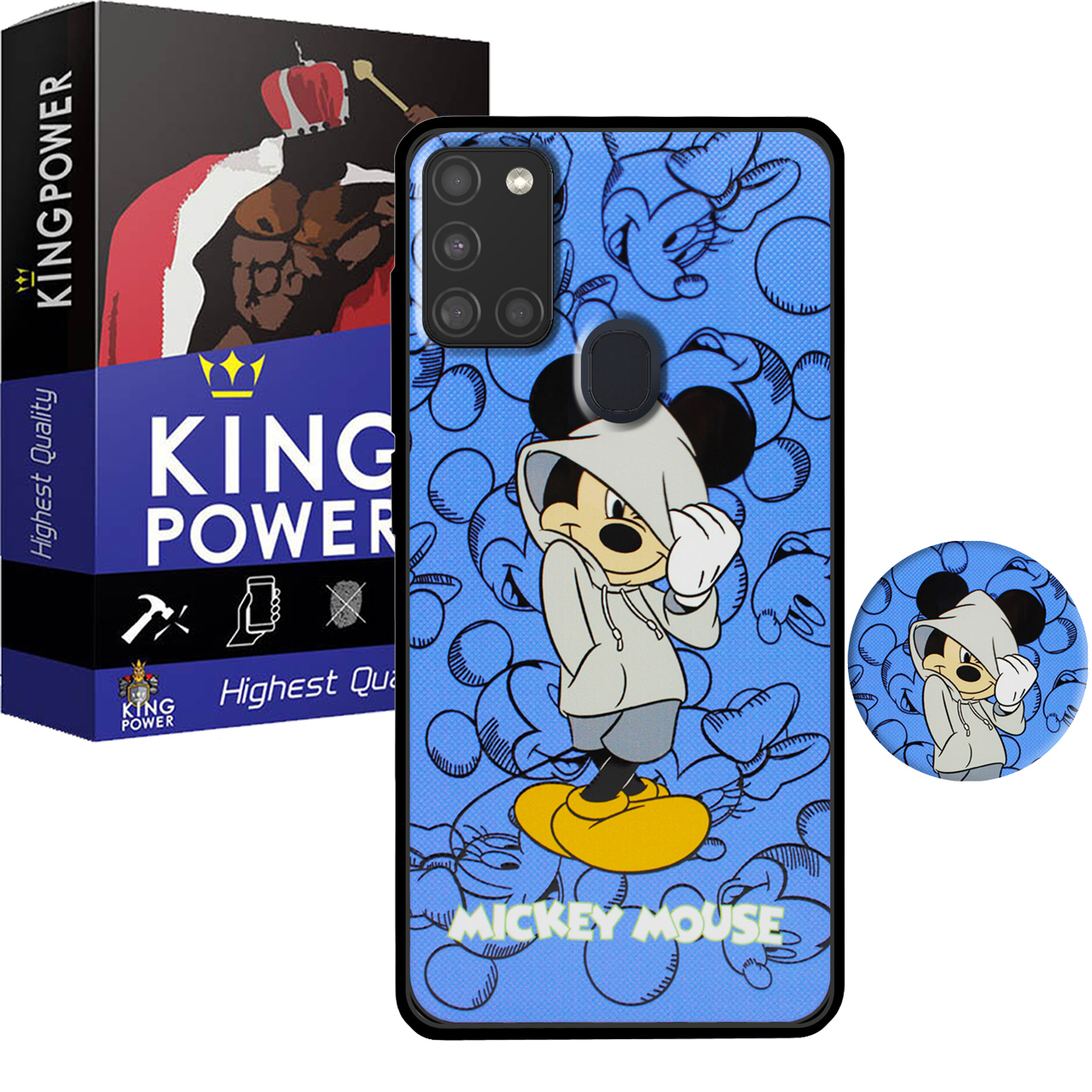 کاور کینگ پاور مدل MIKI 21 مناسب برای گوشی موبایل سامسونگ Galaxy A21S به همراه پایه نگهدارنده