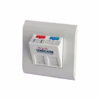 Face Plate دو پورت UNICOM مدل UC-PLT-BA-FR2 - فروشگاه اینترنتی طیف سنتر