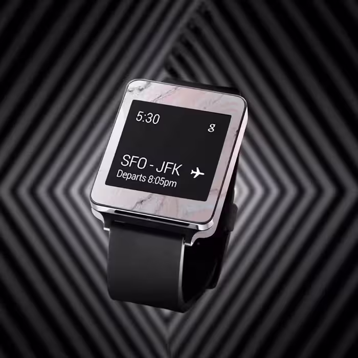 برچسب ماهوت طرح Blanco Pink Marble مناسب برای ساعت هوشمند ال جی G Watch