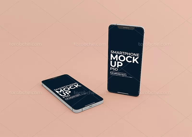 موکاپ لایه باز گوشی هوشمند PSD | گرافیک با طعم تربچه