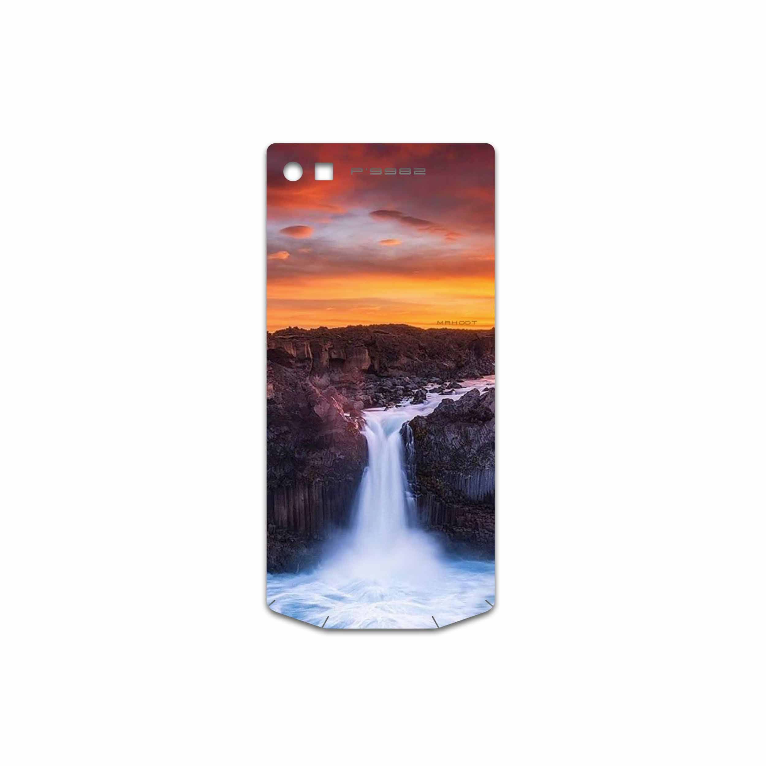 برچسب پوششی ماهوت مدل Waterfall مناسب برای گوشی موبایل بلک بری P9982