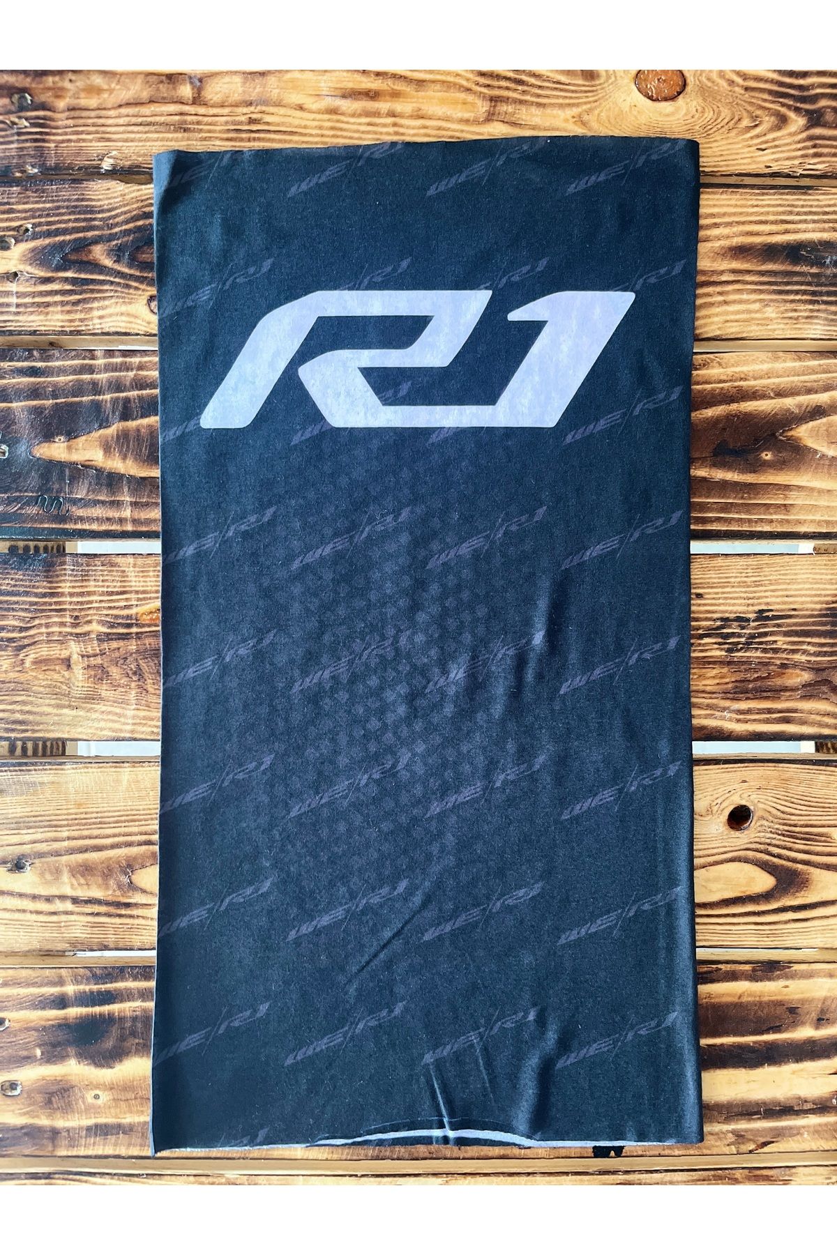 هدبند/دستمال سر موتورسیکلت مشکی مردانه و زنانه هدبند دستمال هدبنددستمال بوف کربن سیاه با آرم R1 WER1 Yamaha