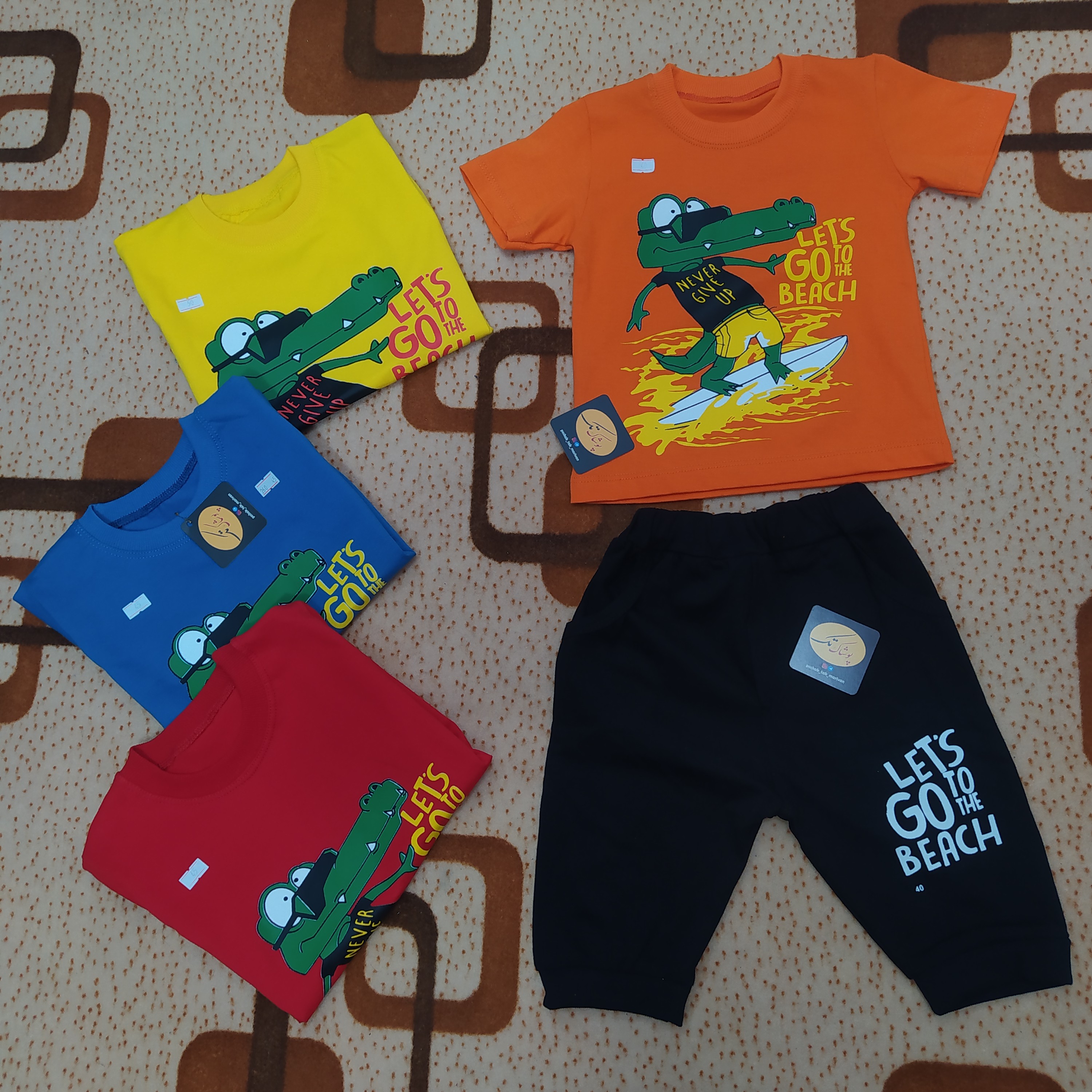 تیشرت و شلوارک اسپرت سایز40-45-50-55 مناسب2الی8سال