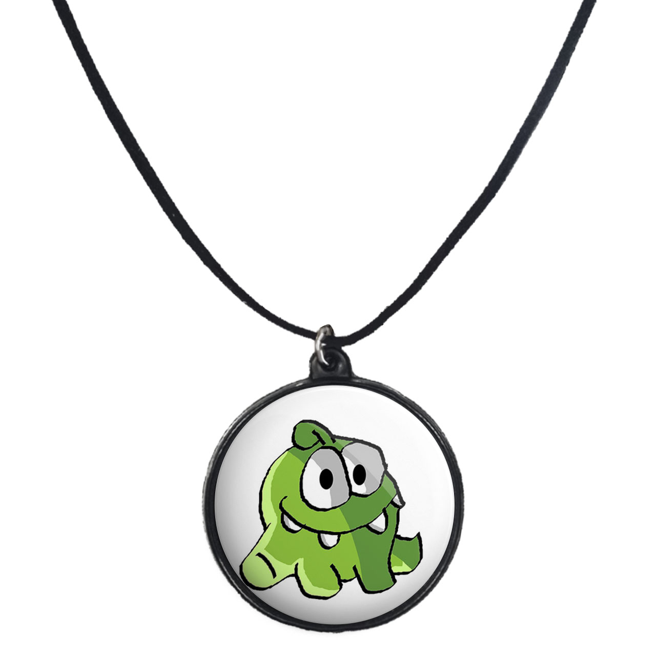 گردنبند پرمانه طرح om nom کد pmb.27674مدل دو طرفه