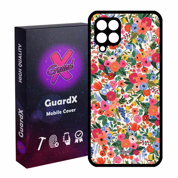 کاور گارد ایکس طرح گل مدل Glass10247 مناسب برای گوشی موبایل سامسونگ Galaxy A12