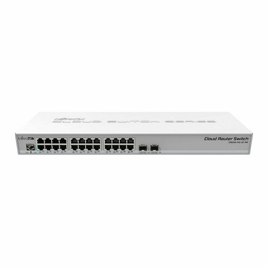 سوئیچ روتر 24 پورت میکروتیک CRS326-24G-2S RM
