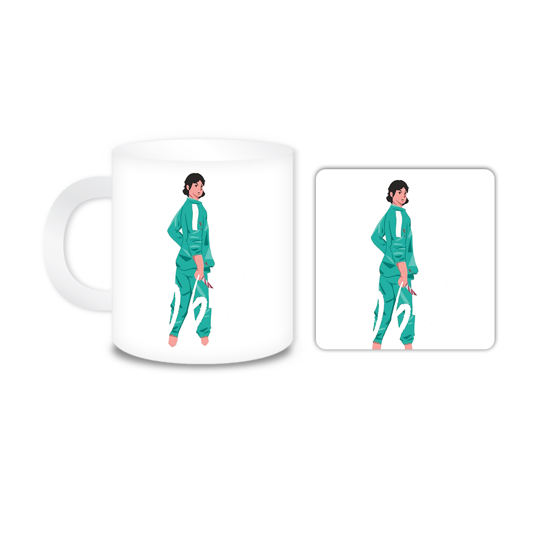 ماگ مدل Squid Game کد 2274 به همراه زیر لیوانی