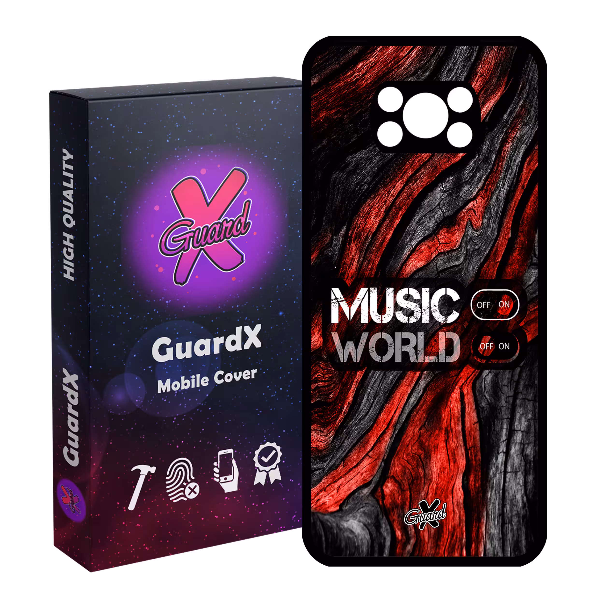 کاور گارد ایکس طرح Music مدل Glass10160 مناسب برای گوشی موبایل شیائومی Poco X3 / Poco X3 NFC