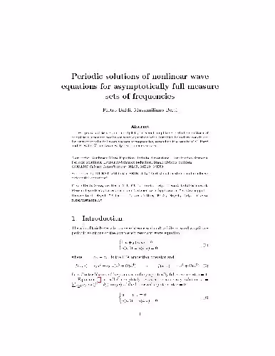 خرید و دانلود نسخه کامل کتاب Periodic solutions of nonlinear wave equations for asymptotically full measure sets of frequencies